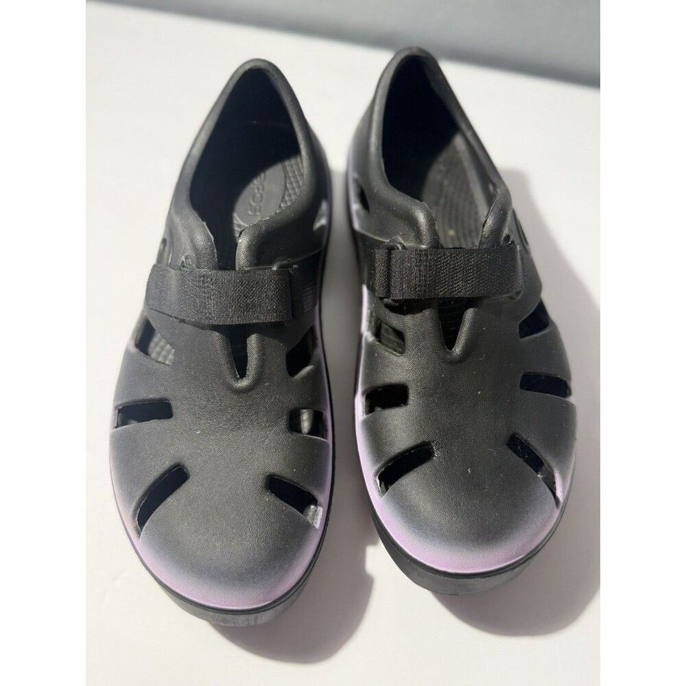 Oofos Oocandoo Recovery Sandals Black and Lavender Size Mens 5 /womens7 Slip On
